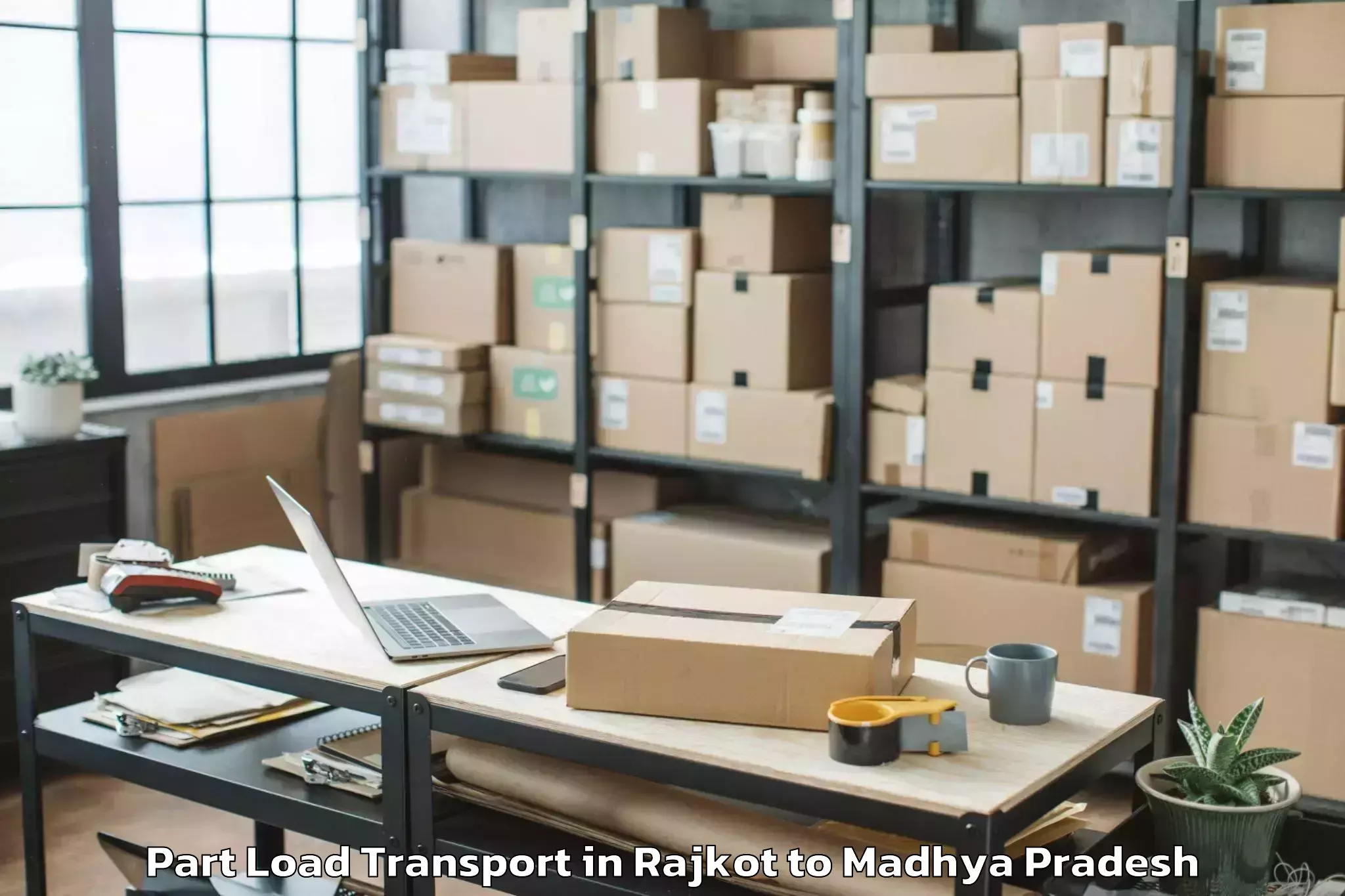 Top Rajkot to Sheopur Part Load Transport Available